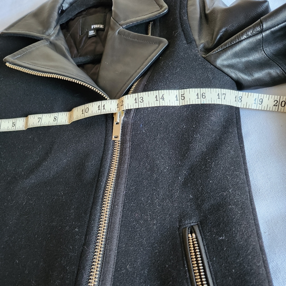 Aritzia Wilfred Free Fei XXS jacket, wool cashmere blend lamb leather - Picture 9 of 11